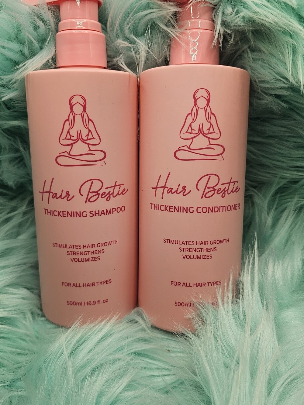 Hair Bestie Thickening Shampoo & Conditioner Set - Pink
